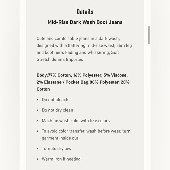 Hollister Mid-Rise Dark Wash Boot Jean size 10 SHORT - Picture 5 of 8